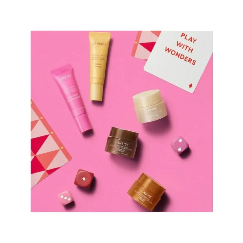 Laneige Midnight Minis Holiday Gift Set 5pc Lip Sleeping Masks & Lip Glowy Balms
